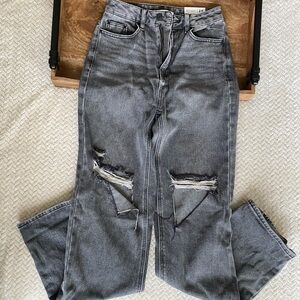 PacSun - Charcoal Wide leg Boyfriend Jean